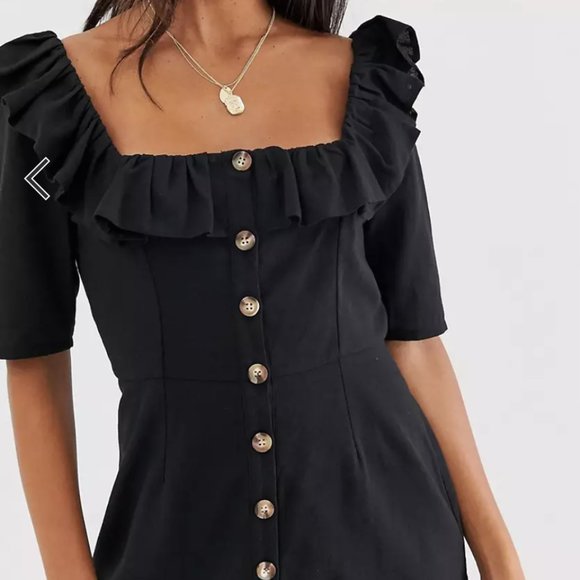 Black button dress - Picture 3 of 5